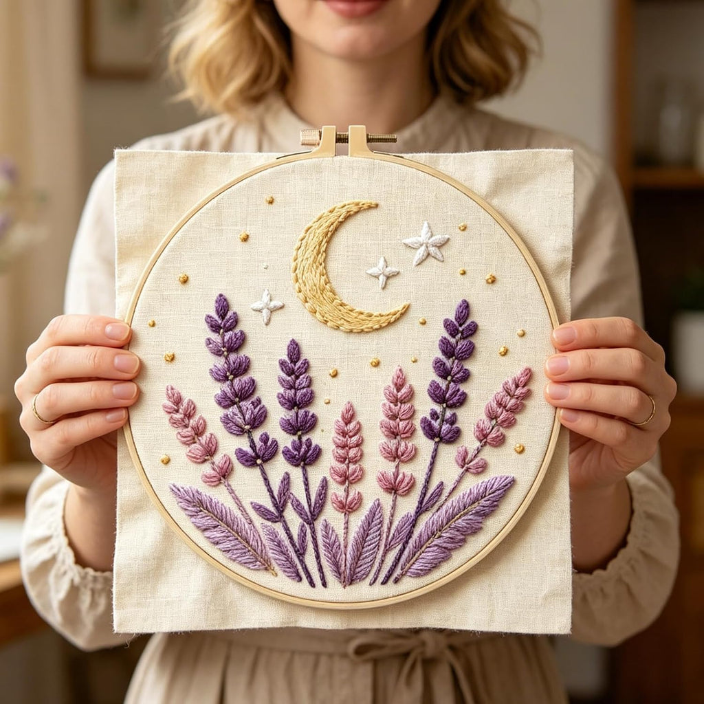 FREEBLOSS 4 Sets Embroidery Kit for Beginners Needlepoint Embroidery