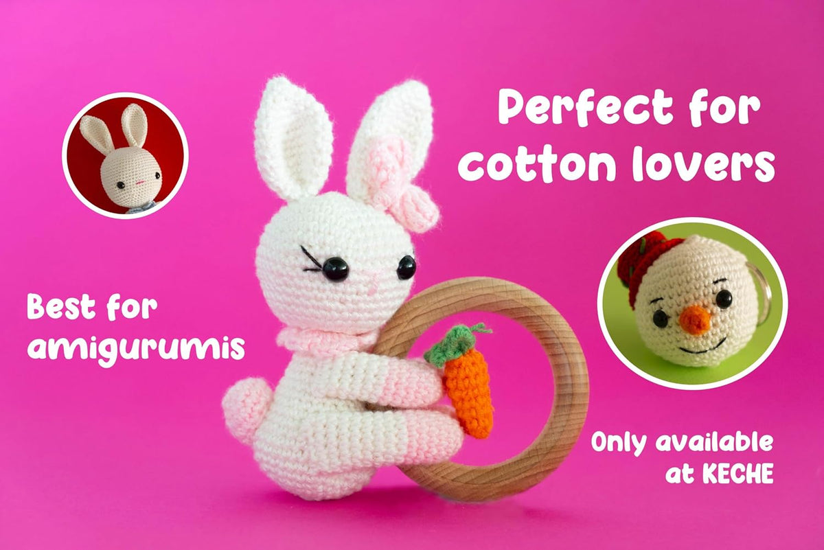 Cotton Yarn - 100% Cotton Yarn for Crocheting and Knitting, Mercerized