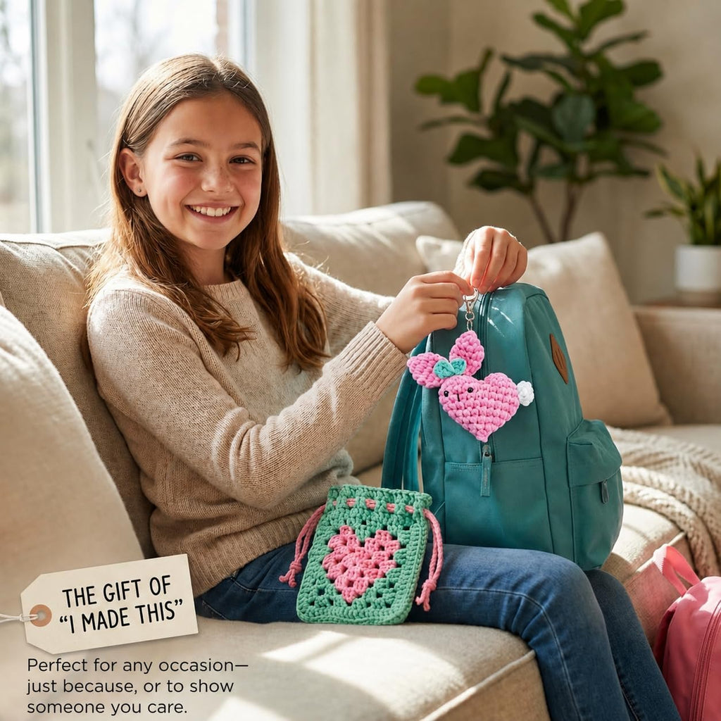 Wimmsie Crochet Animal Kit for Beginners - Easy Granny Square Crochet