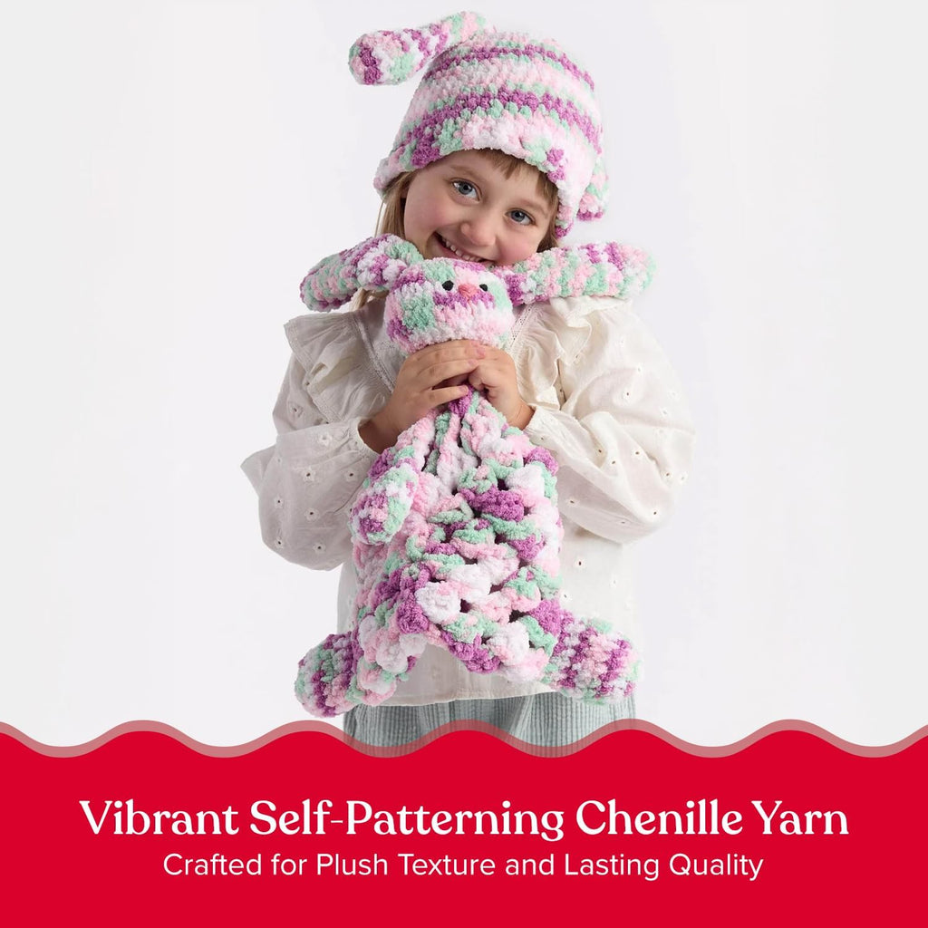 Premier Basix Chenille Brights Yarn, Plush Bulky Chenille Yarn for