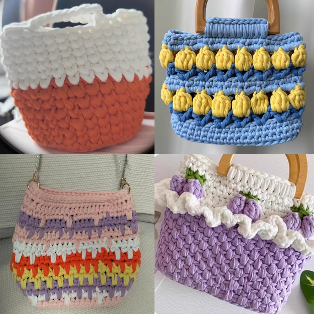 400 g/14.11 oz T Shirt Yarn for Crocheting Bags Basket Coaster