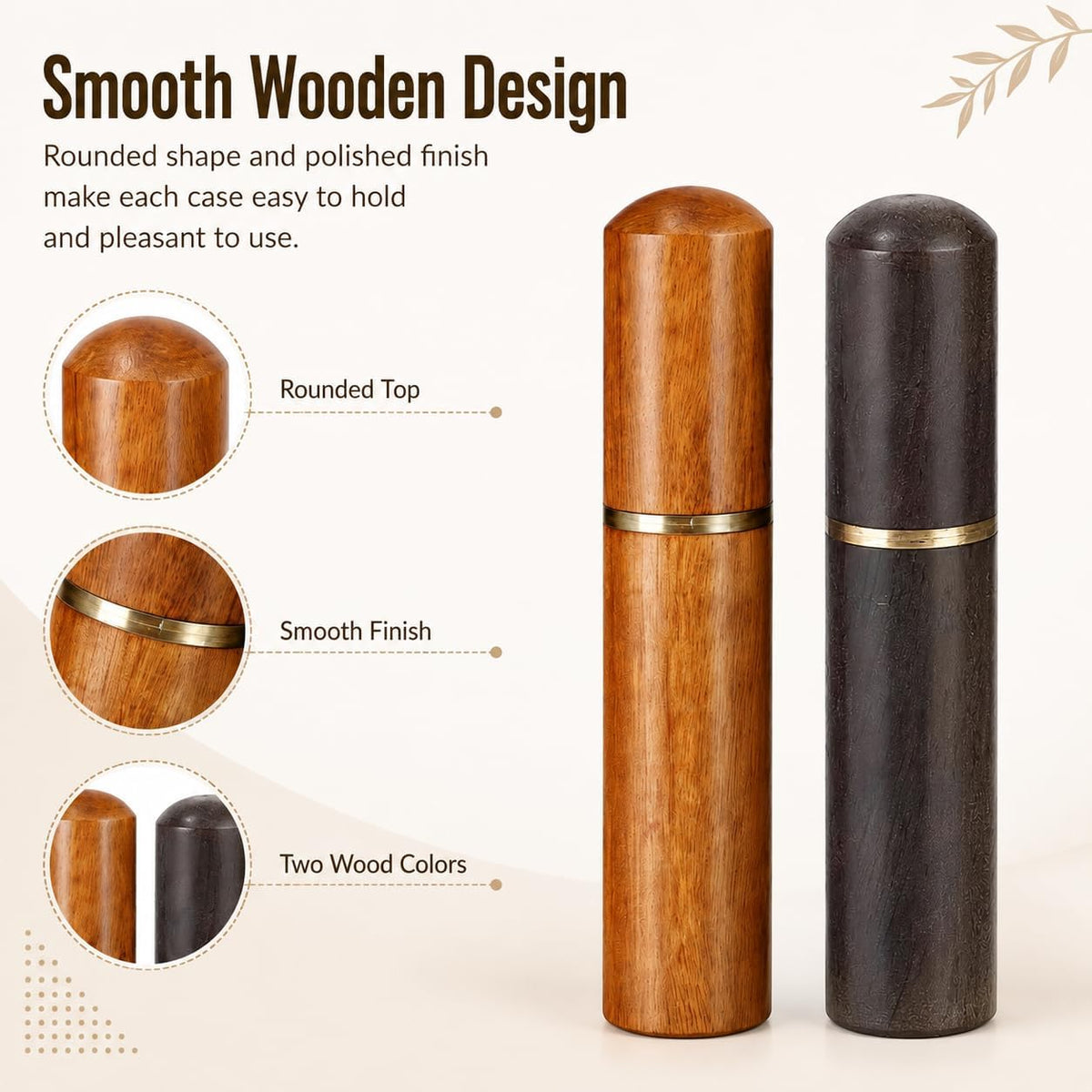 16 PCS Wooden Needle Case, Sewing Needle Holder Tube, Portable Needle