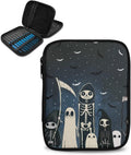 Hechitok Ghost Skeleton Empty Crochet Hook Case Portable Travel
