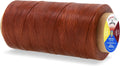 Mandala Crafts 150D 0.8mm Bourbon Brown Leather Sewing Flat Waxed