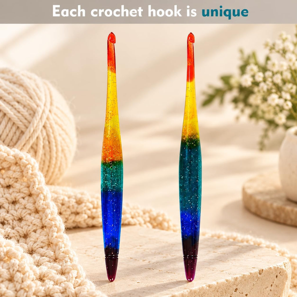 Ommi Ergonomic Handle Crochet Hooks | Handcrafted 7’’ Crochet Hook