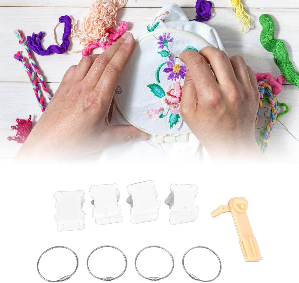 120PCS Plastic Floss Bobbins with 1 PCS Bobbin Winder, Embroidery