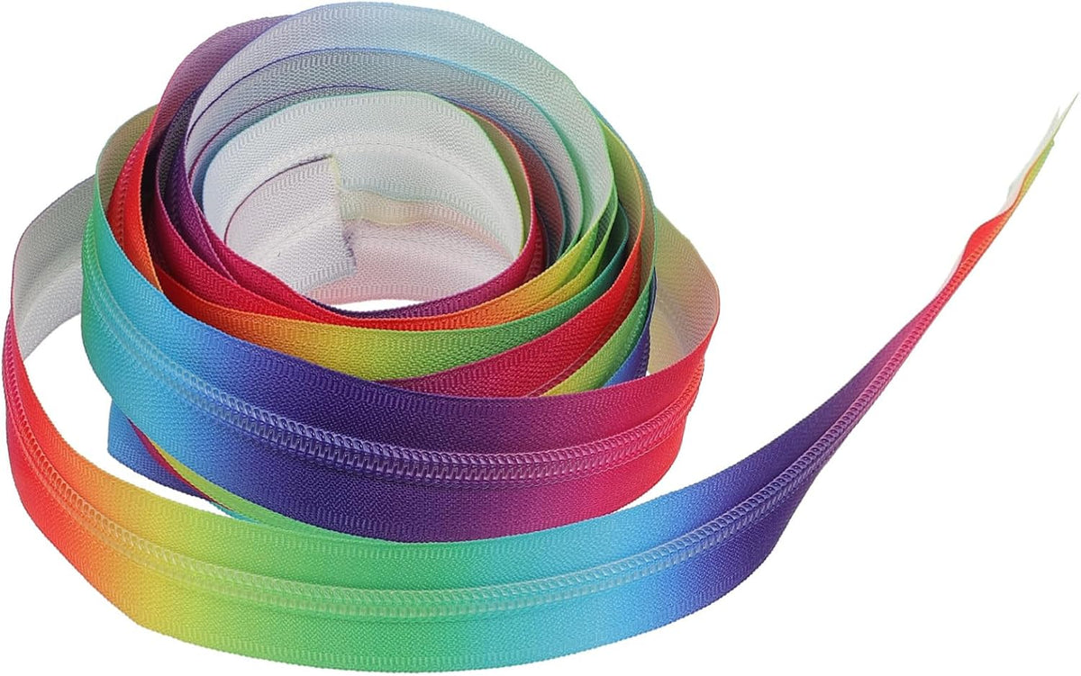 Rainbow Nylon Coil Zipper for Clothes and Makeup Bags, Type B