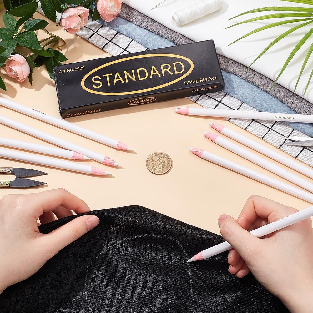 BENECREAT 12PCS Water Soluble Pencil Tracing Tools for Tailor's Sewing