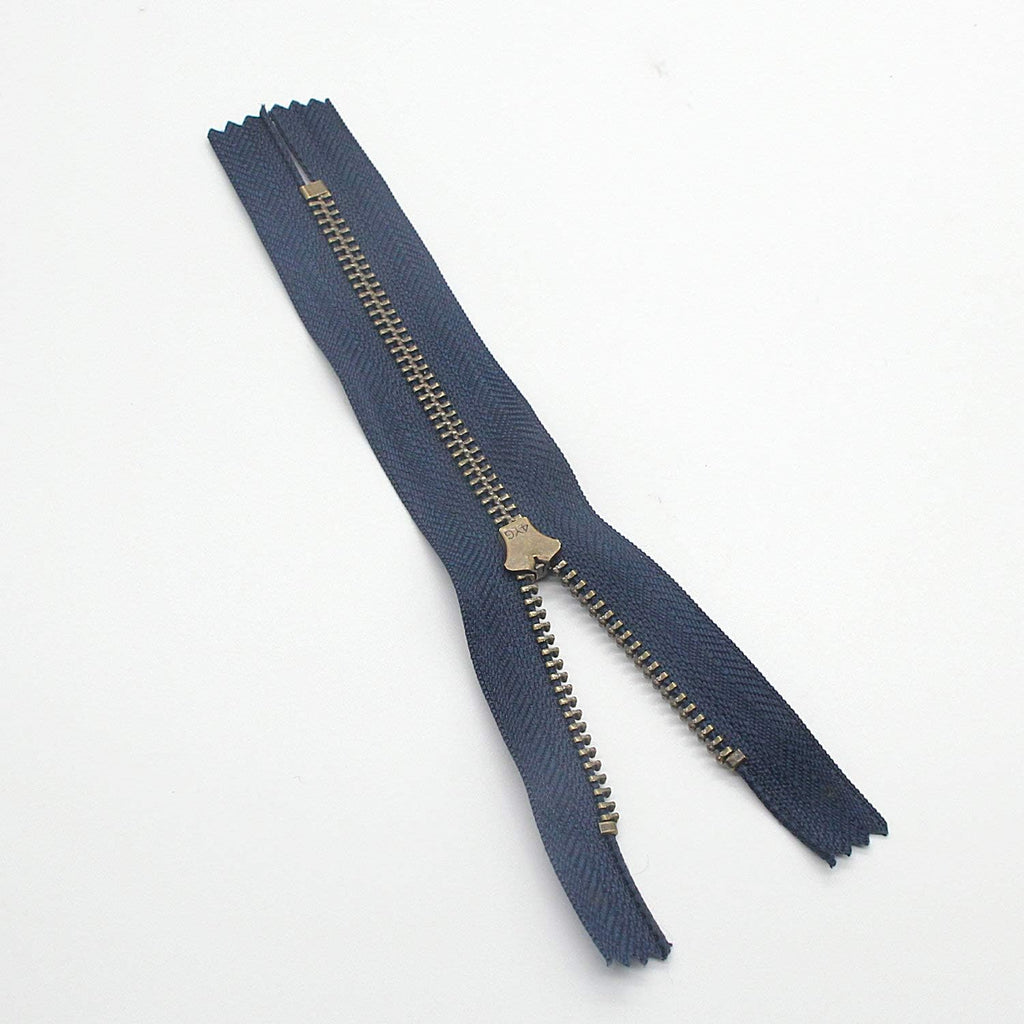 Leekayer #4 Metal Zipper for Jeans 7" Antique Brass Y-Teeth Zipper