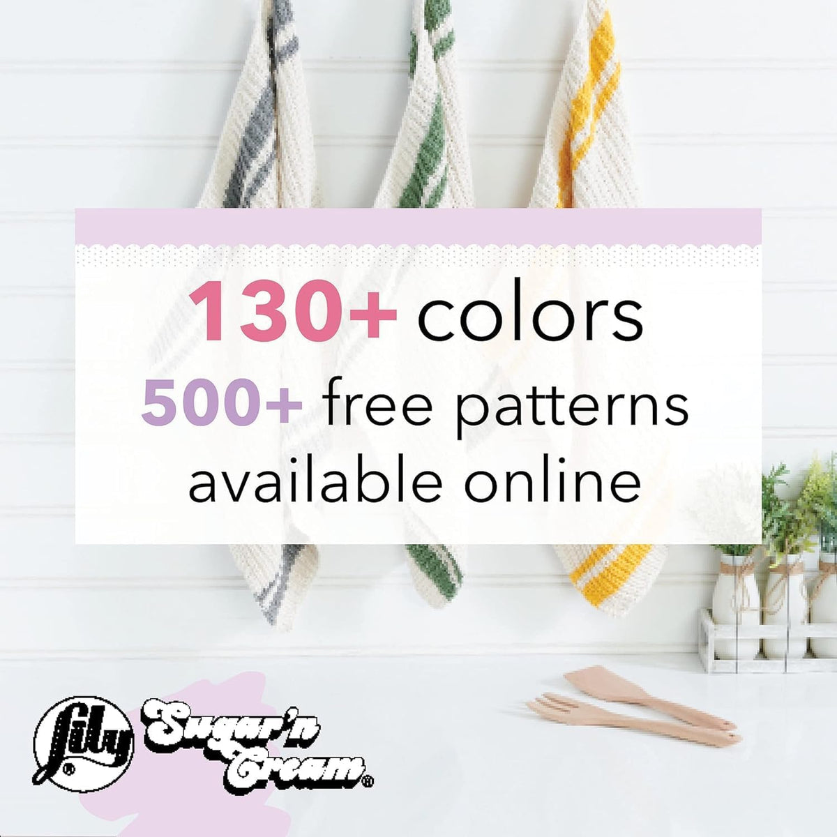 Lily Sugar'n Cream Cotton Yarn for Dishcloths Black 6-Pack