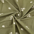 FINGERINSPIRE 1.1 Yard Green Floral Cotton Fabric - 59" Wide, Green