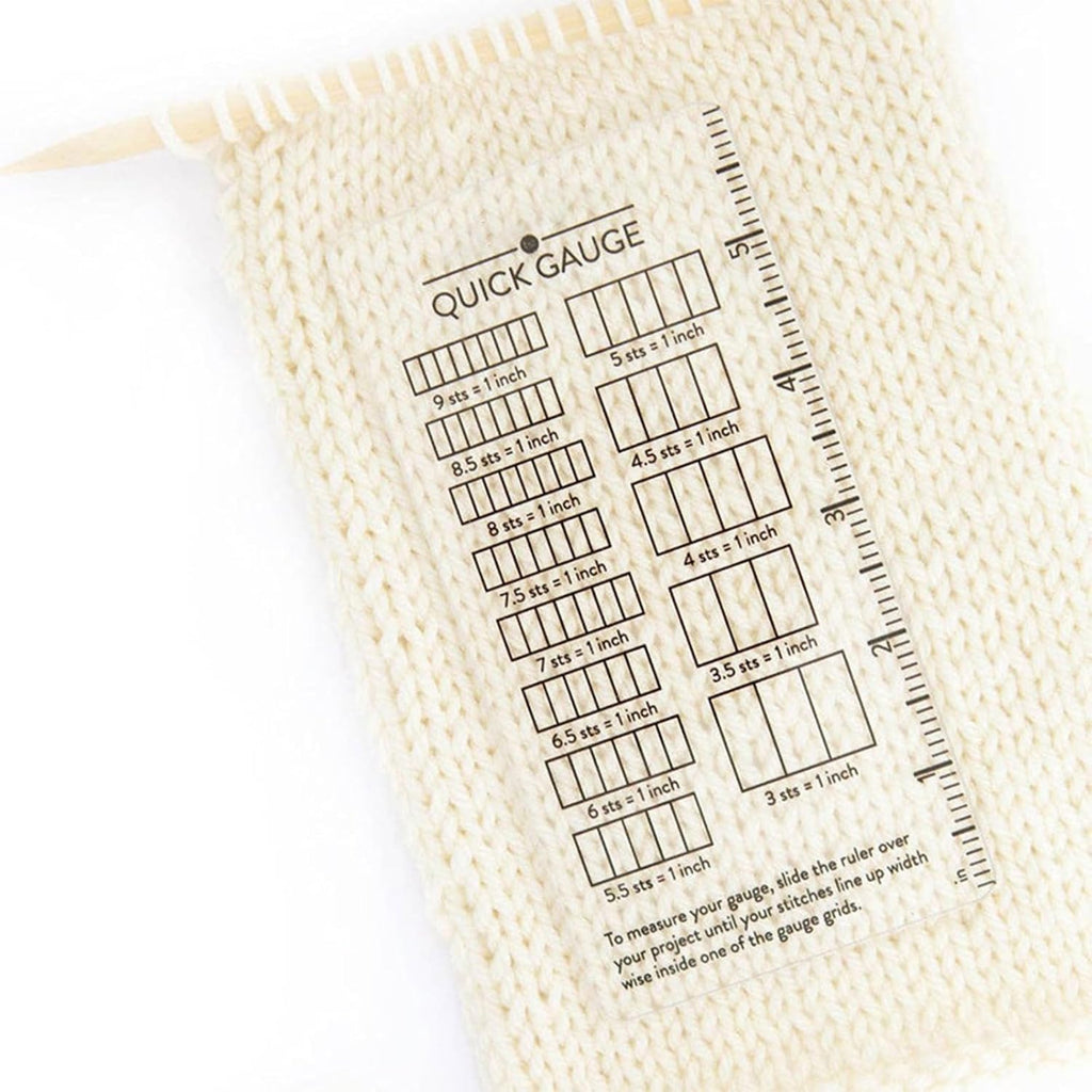 Gauge Ruler for Yarn Thickness and Sweater Making