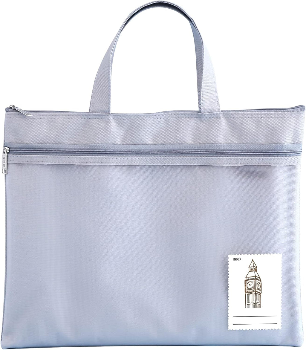 Mesh Zipper Pouch, 13.7" x 11" Large Art Portfolio Bag with Handle