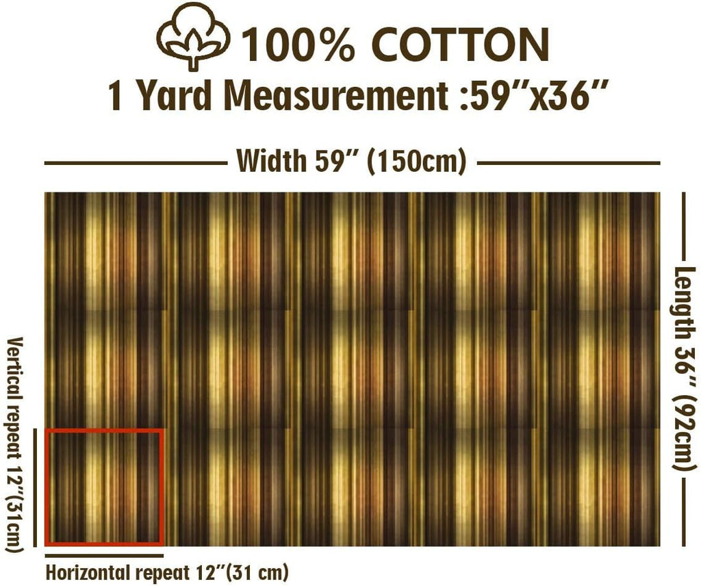 jejeloiu Stripes Geometric Cotton Fabric by The Yard 1 Yard