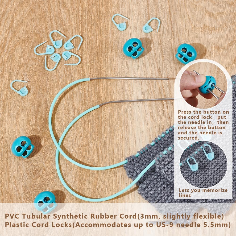 NBEADS 27 Yards Stitch Keeping Cords, 3mm Hollow Rubber Tubing