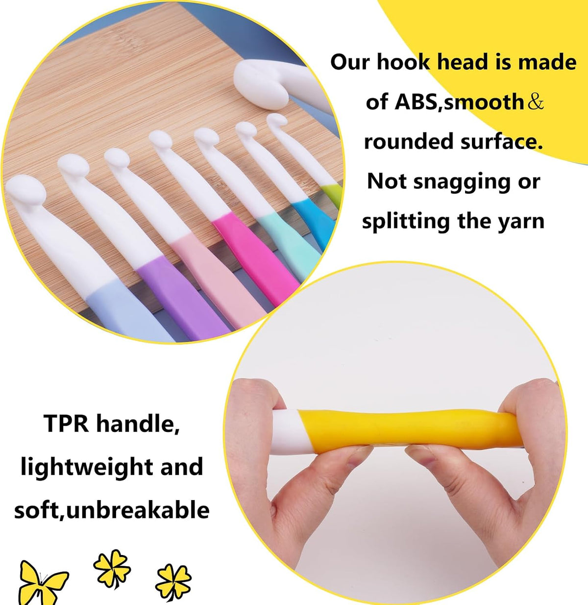 Hobekoee 20mm Large Crochet Hook,Huge Crochet Hooks for Chunky