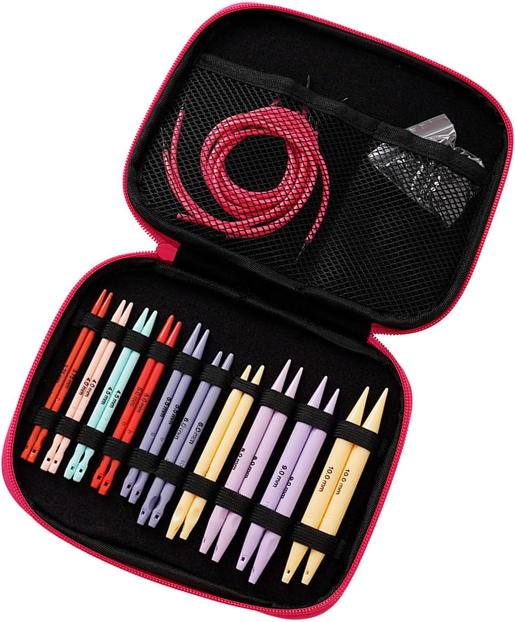 XEGZLH 10Pairs Colorful Circular Knitting Needle Set with Zippered