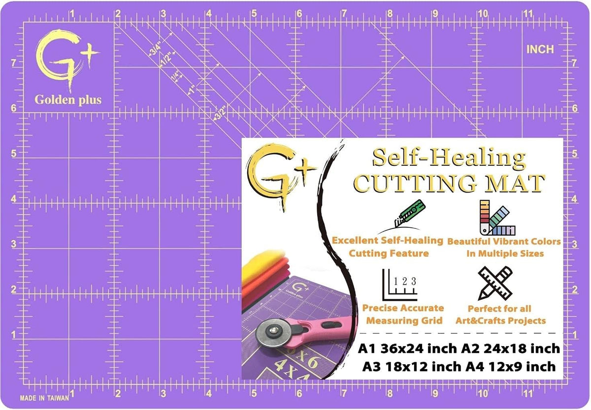 G+ Self-Healing Cutting Mat - True A4 9 x 12" (9 x 13" Full) Inches