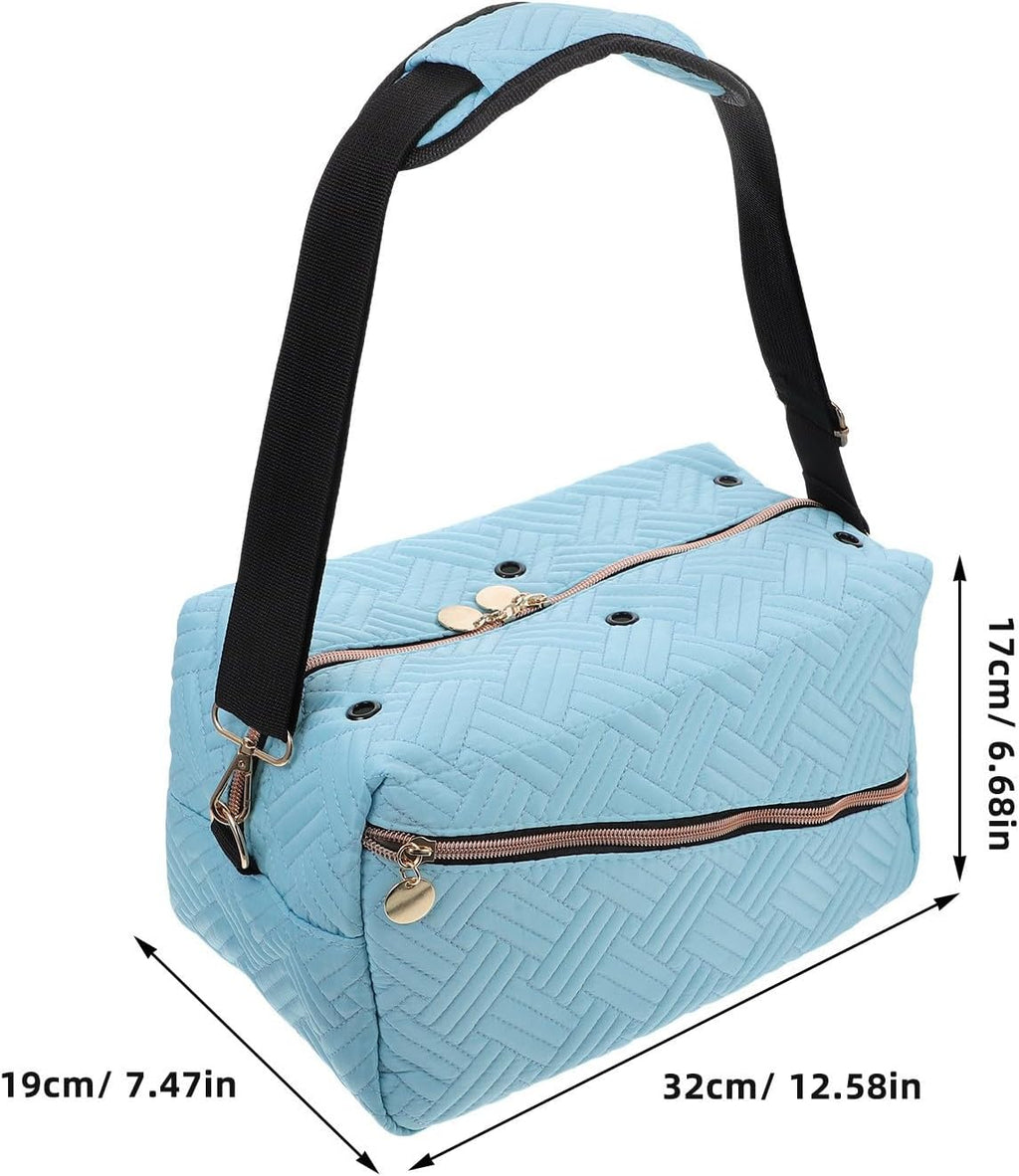 Crochet Yarn Storage Bag Organizer with Shoulder Strap and Pockets