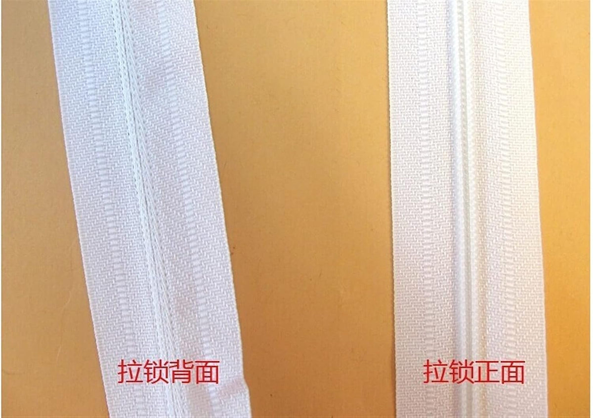 Lueao Cqinju-Sewing Zippers 30 Yard White/Black Nylon Zipper for Bags