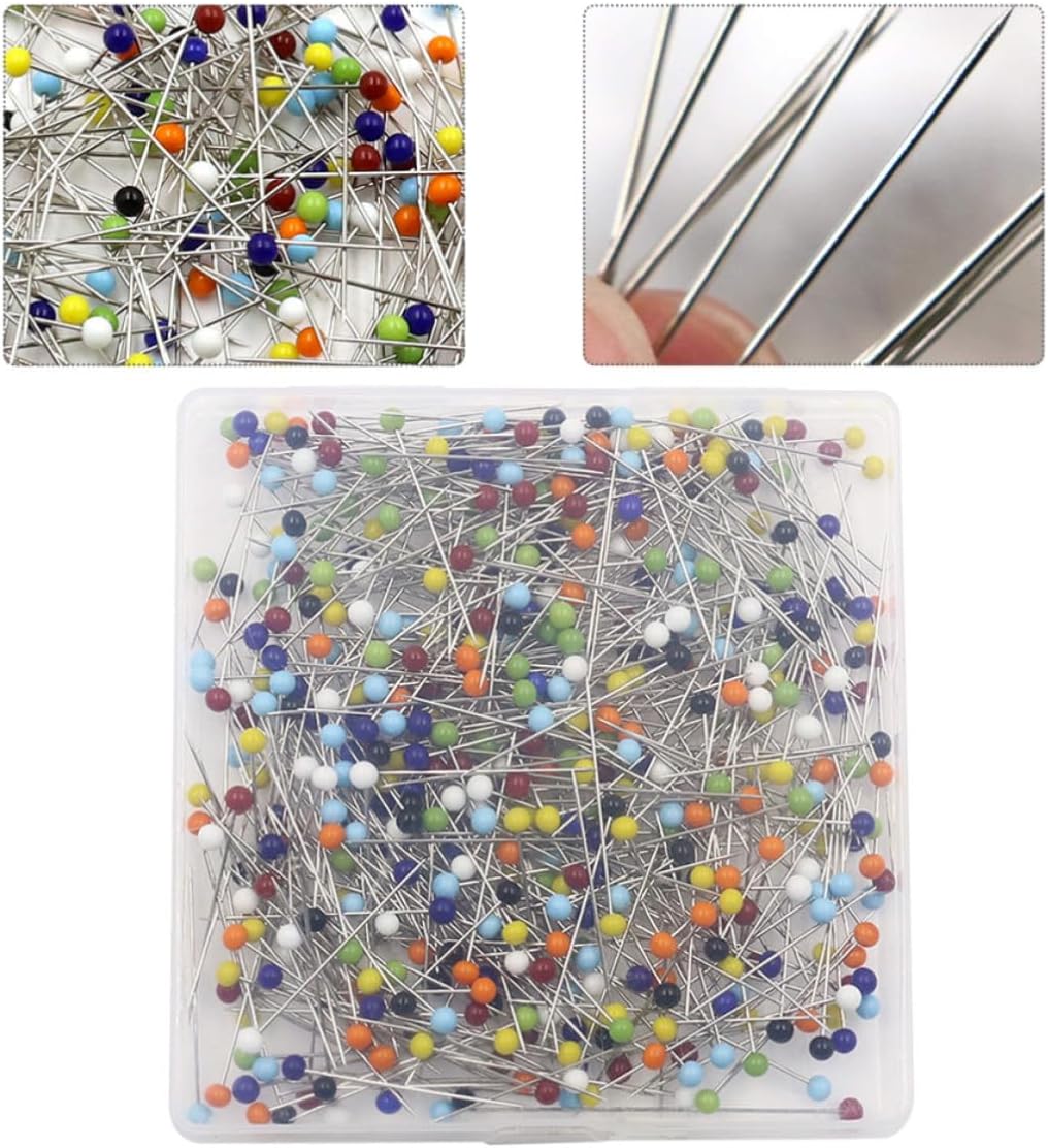 500pcs Glass Head Straight Pins, Quilting and Costume Making