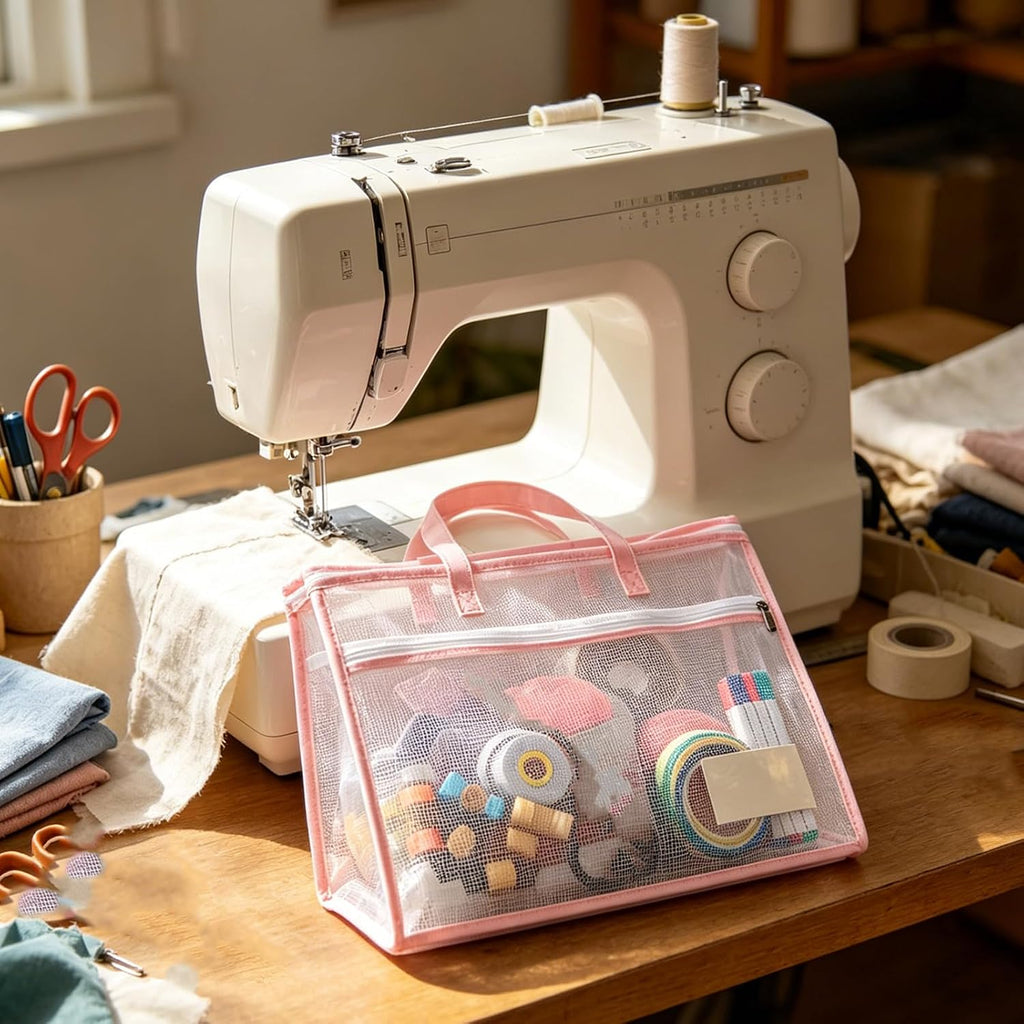 Spacious Sewing Project Bag with Multiple Pockets Storage Container