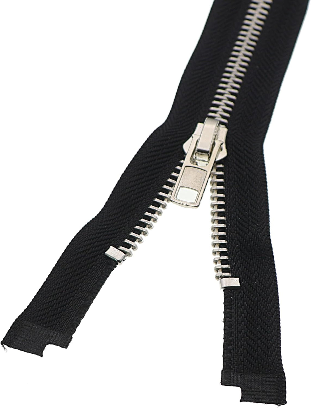 Leekayer #8 24 Inch Zippers for Jackets Sewing Coats Crafts Silver