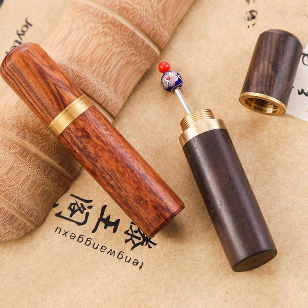Wooden Sewing Needle Case 4 Pack Portable Pocket Box for Crafters