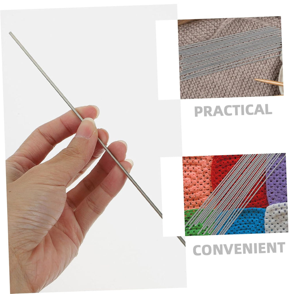 24pcs Stainless Steel Pin Rod for Knitting Crochet Supplies