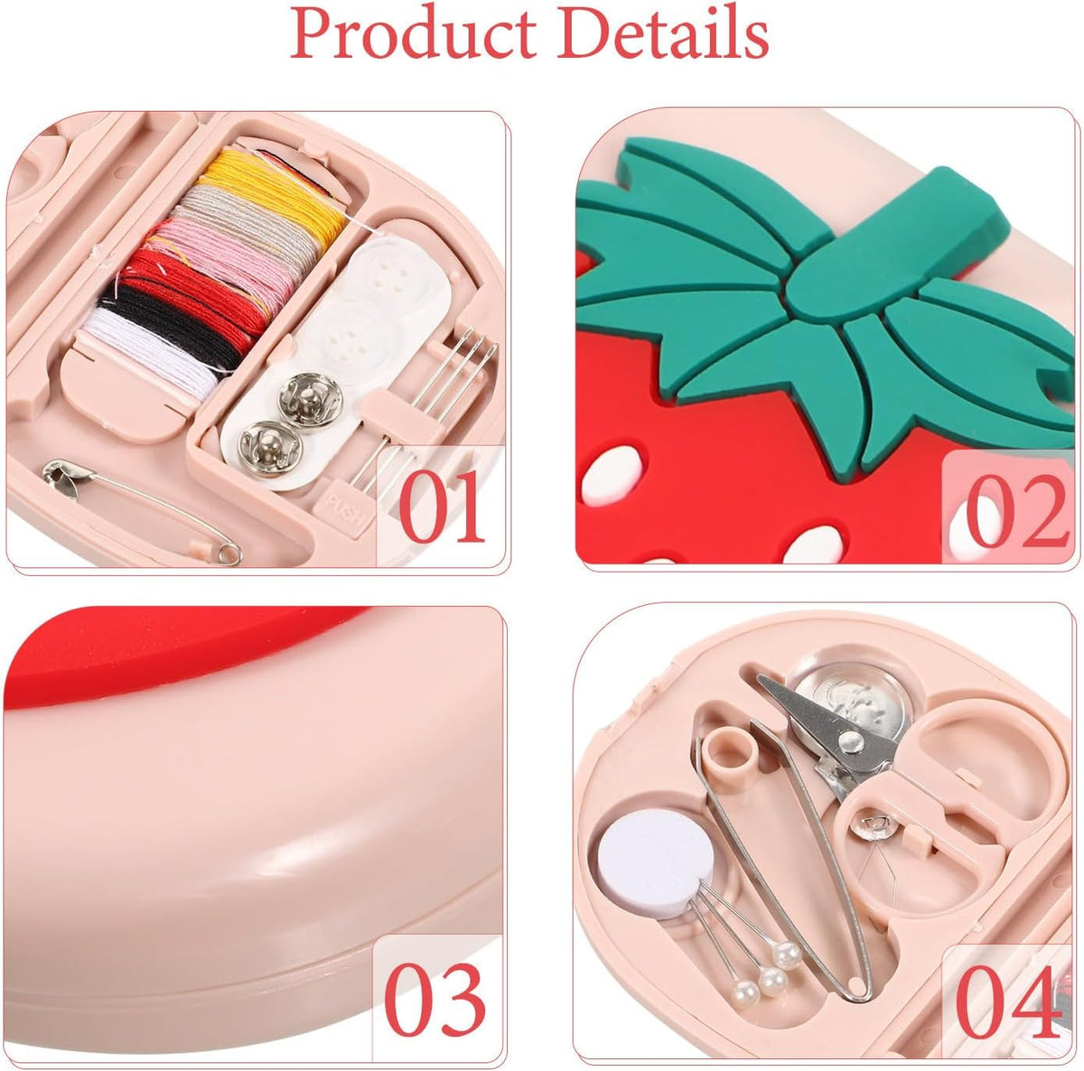 Portable Sewing Repair Set Compact Travel Hand Kit for Adults