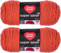 Bulk Buy: Red Heart Super Saver (2-Pack) (Coral, 7 oz Each Skein)