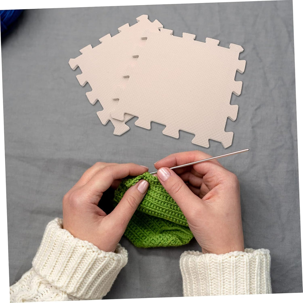 9 Piece Beige Foam Knitting Blocking Mat Replacement Set