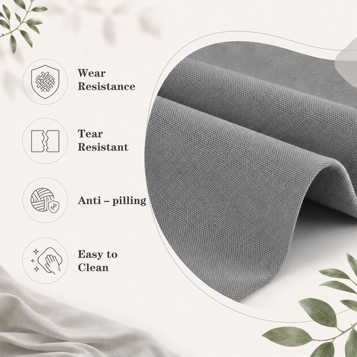 59" X 36"(1 Yard) Duck Cotton Canvas Fabric (Grey, 10oz)