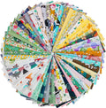 56pcs Cotton 9.8” x 9.8”(25cm x 25cm) Quilting Fabric Bundles, Pre-Cut