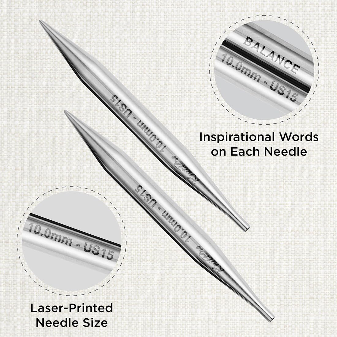 KnitPro The Mindful Collection Interchangeable Circular Needles 5"