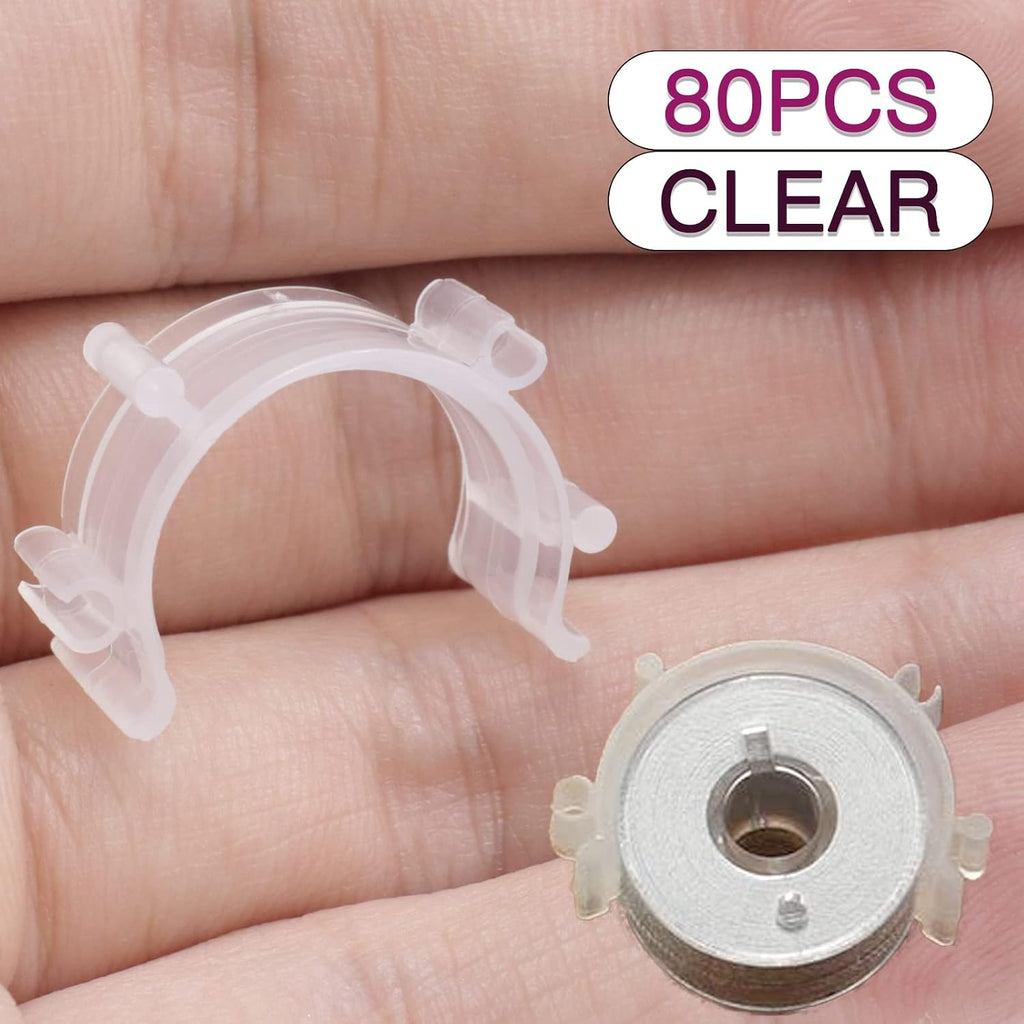 Joyangy 80-Pack Bobbin Clips, Plastic Thread Holder for Embroidery