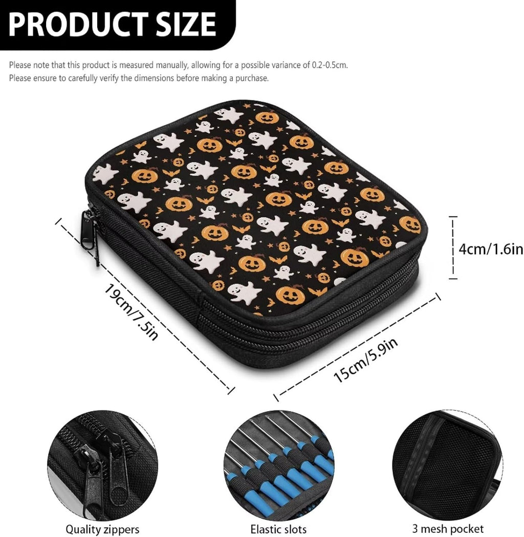 Vanideaoty Pumpkin Crochet Storage Organizer Ghost Crochet Hook Case