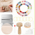 Mini Darning Frame Mushroom Knit Patch Kit with 14 Hook, Small Weaving