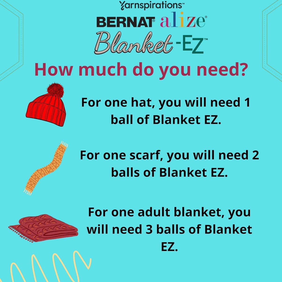 Bernat Alize Blanket-EZ Yarn, Denim Blues