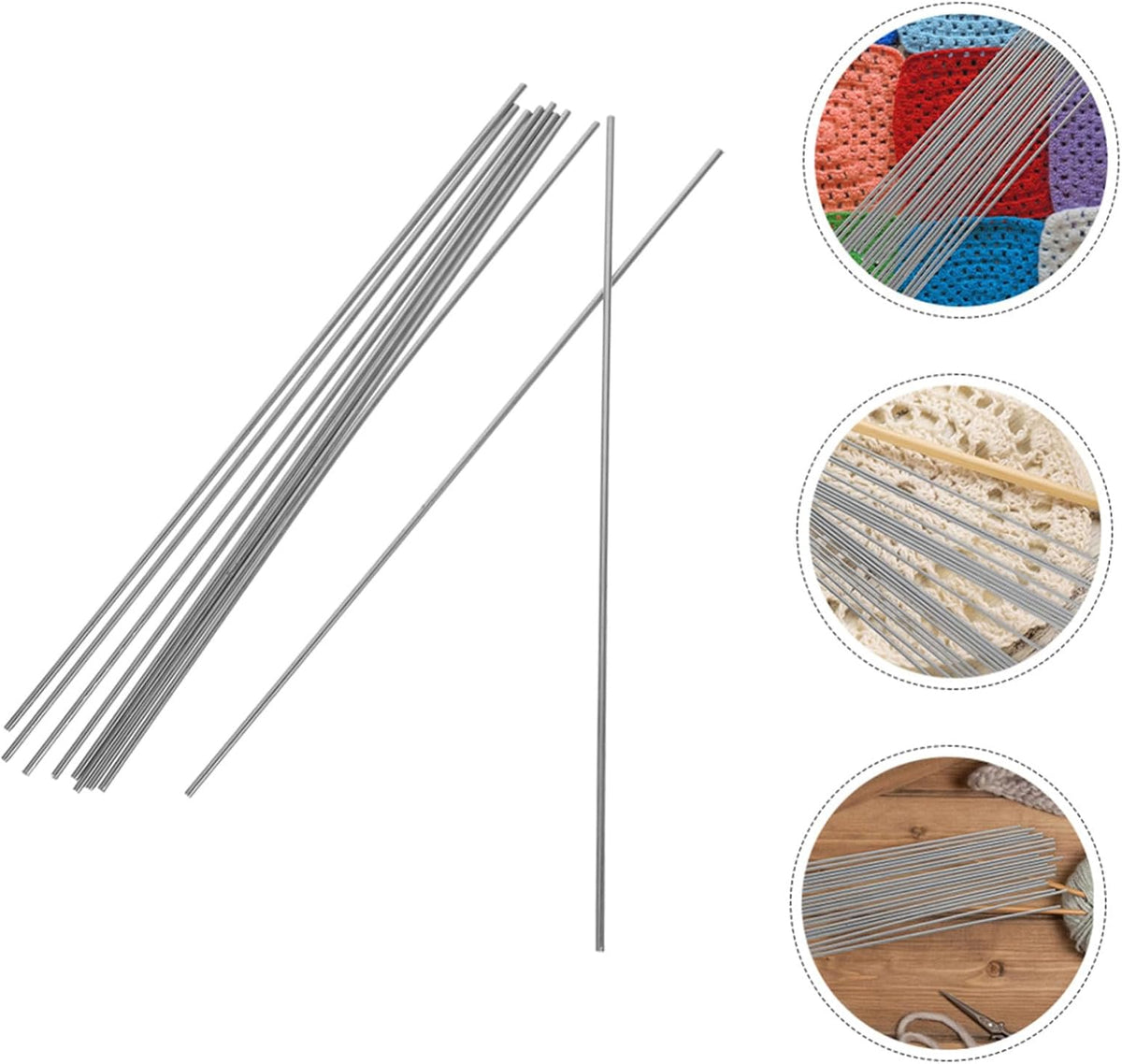24pcs Stainless Steel Fixed Rod Pins for Knitting Blocking