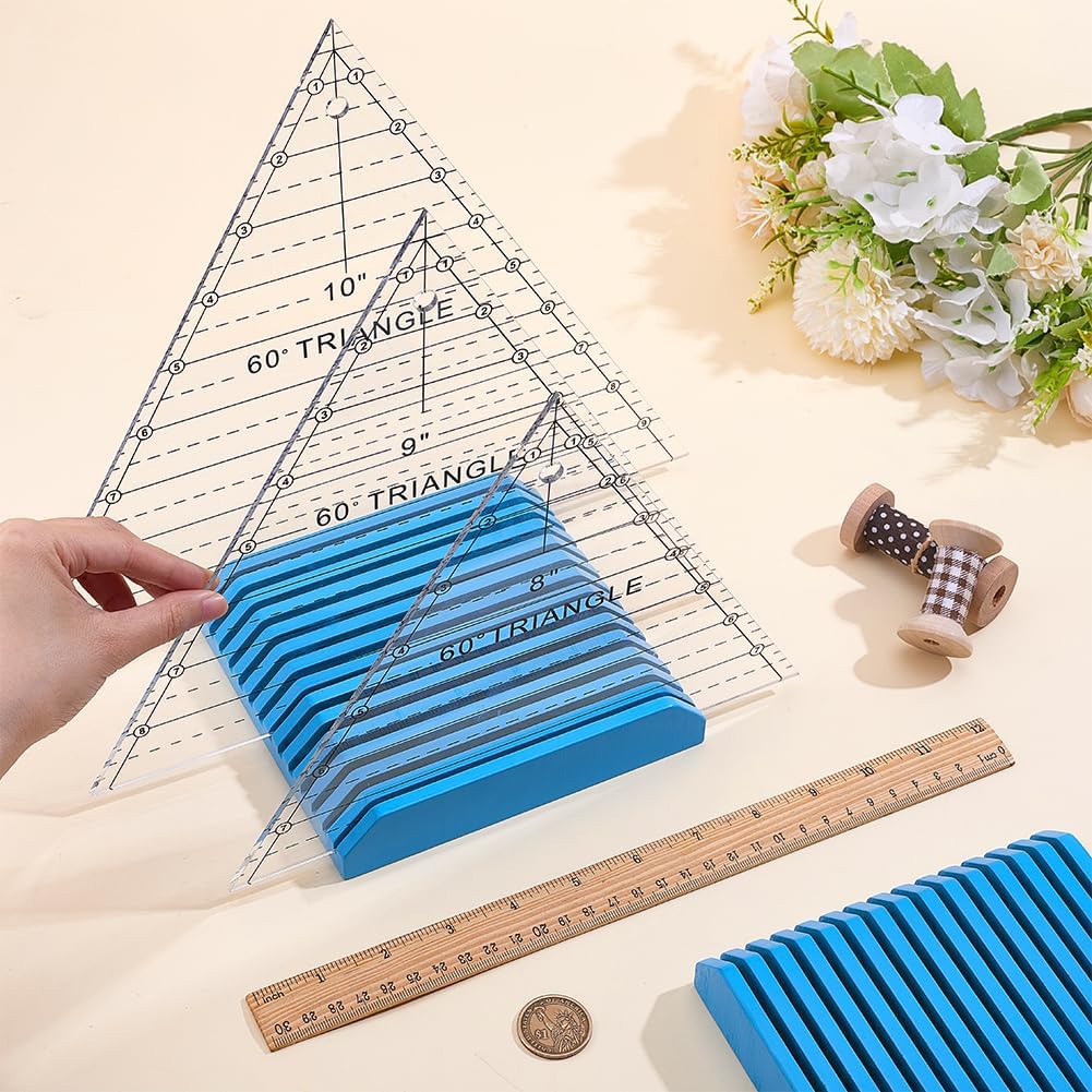 PH PandaHall 2 Pack Quilting Rulers Rack Storage, 14-Slot Ruler Holder