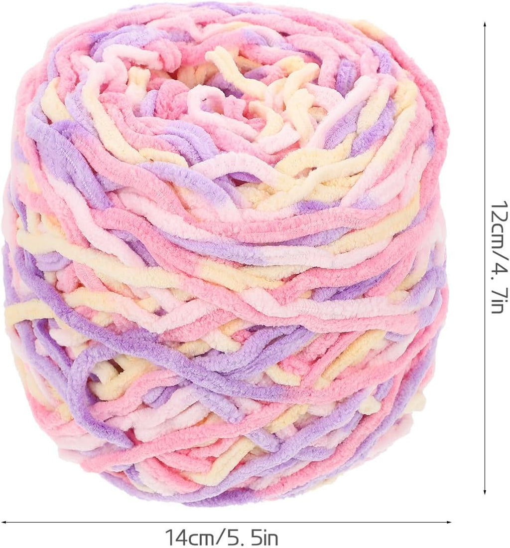Polyester Crochet Yarn for Beginners, Single Strand Glossy Crafting