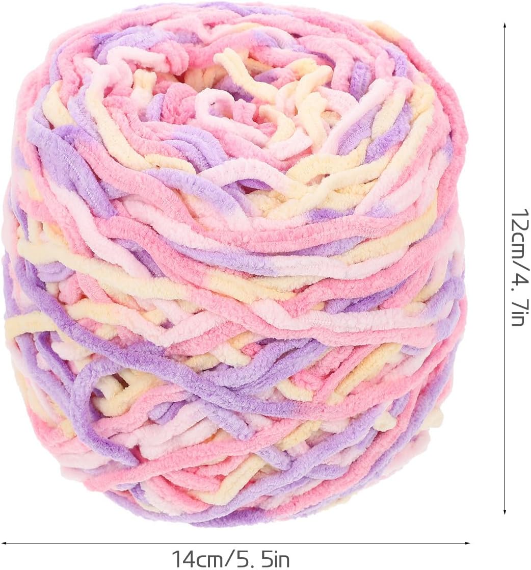 Polyester Crochet Yarn for Beginners, Single Strand Glossy Crafting