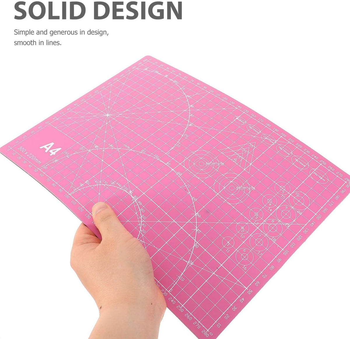 A4 Craft Cutting Mat for Engraving Projects, Pink PVC Board
