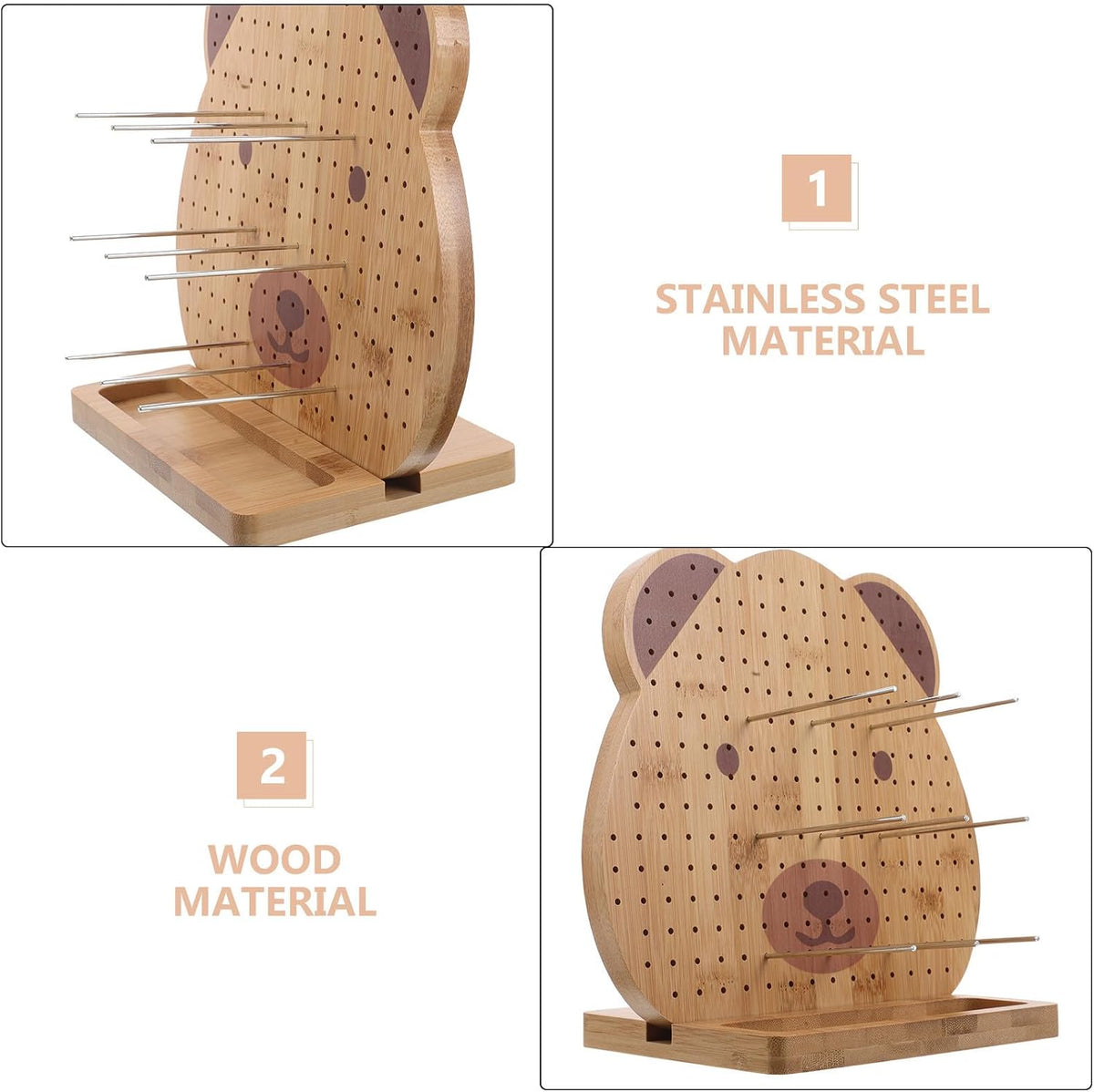 Wooden Crochet Blocking Board with Pins for Knitting Projects