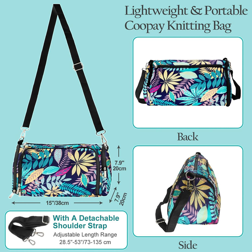 Large Yarn Storage Organizer,Waterproof Crochet Shoulder Bag