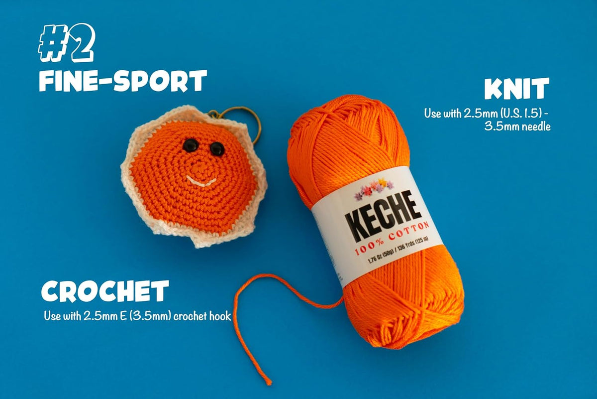 Cotton Yarn - 100% Cotton Yarn for Crocheting and Knitting, Mercerized