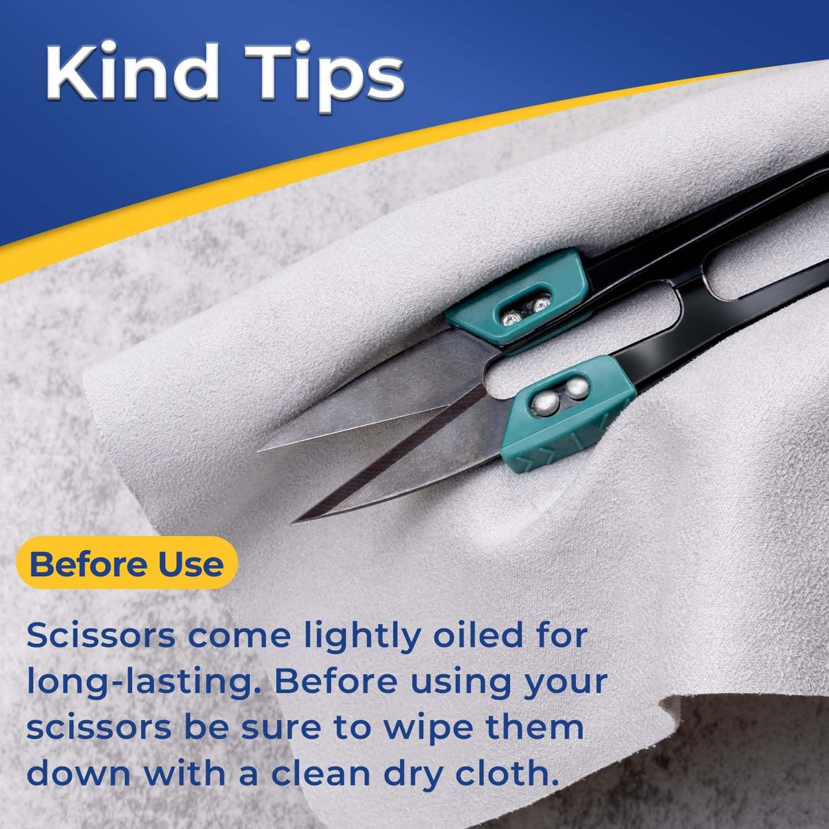 4.2 inch Sewing Scissors - Wider Handle Thread Snips with Safety