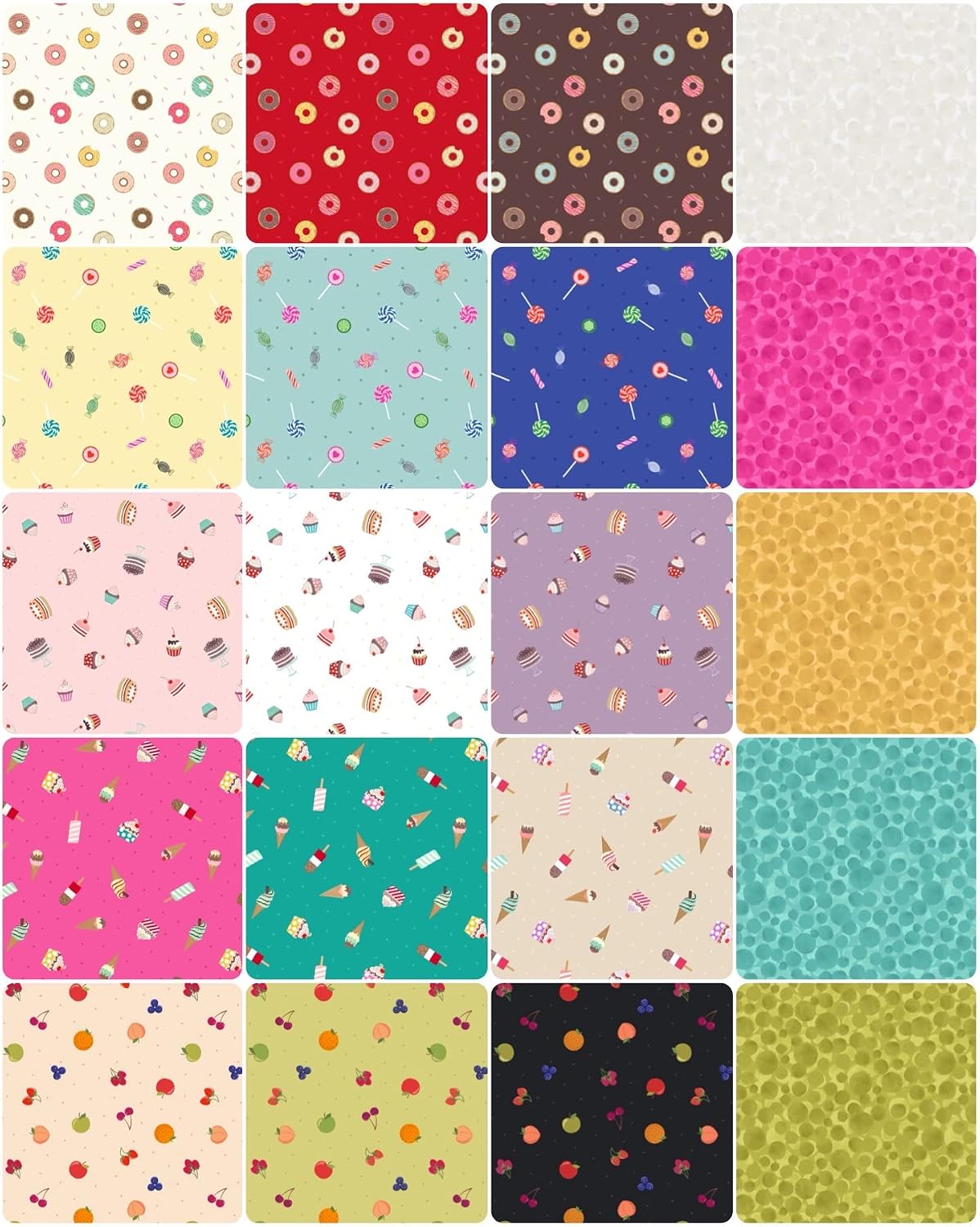 Lewis & Irene Small Things Sweet Fabric Collection 20 Piece Fat