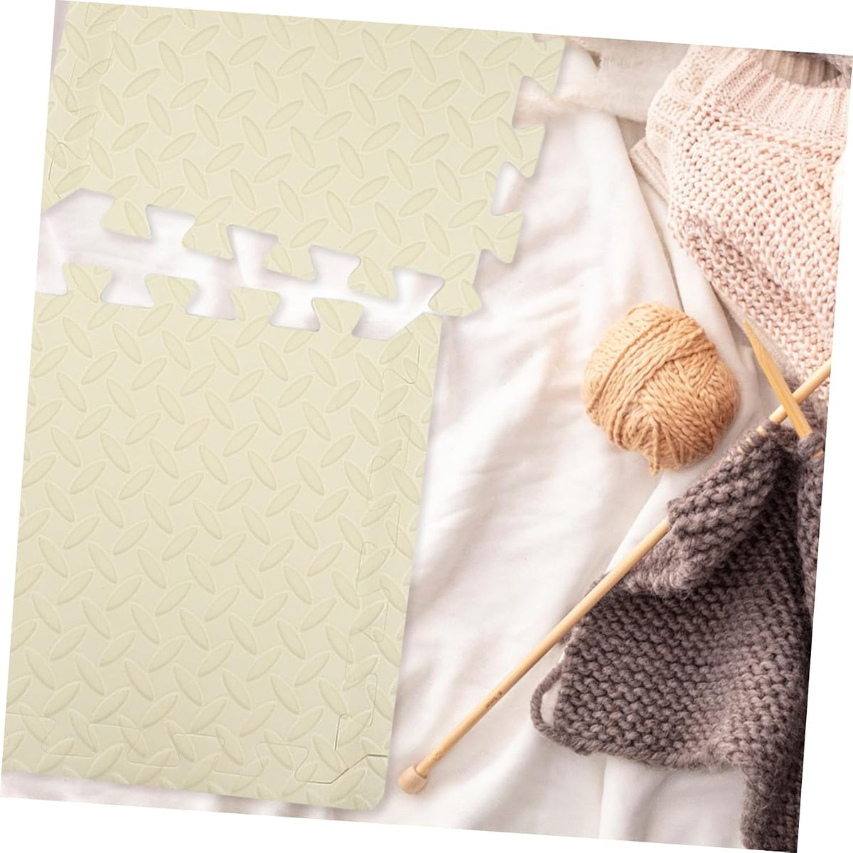 9 Piece Beige Foam Knitting Blocking Mat Replacement Set
